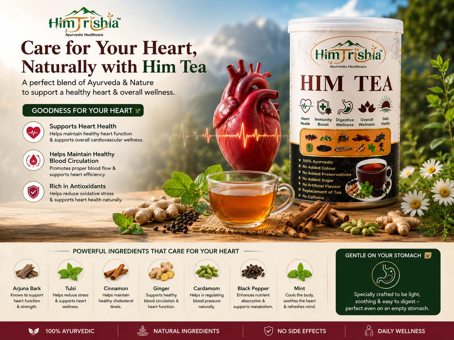 HIM TEA – 100% Ayurvedic Wellness Drink