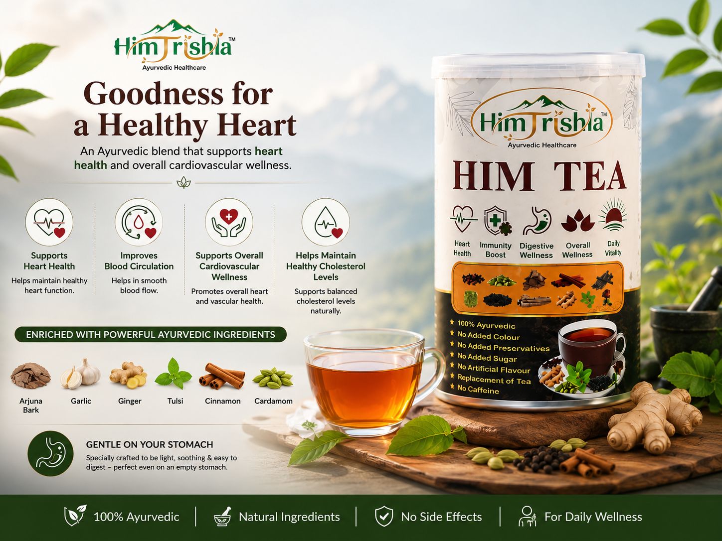 HIM TEA – 100% Ayurvedic Wellness Drink